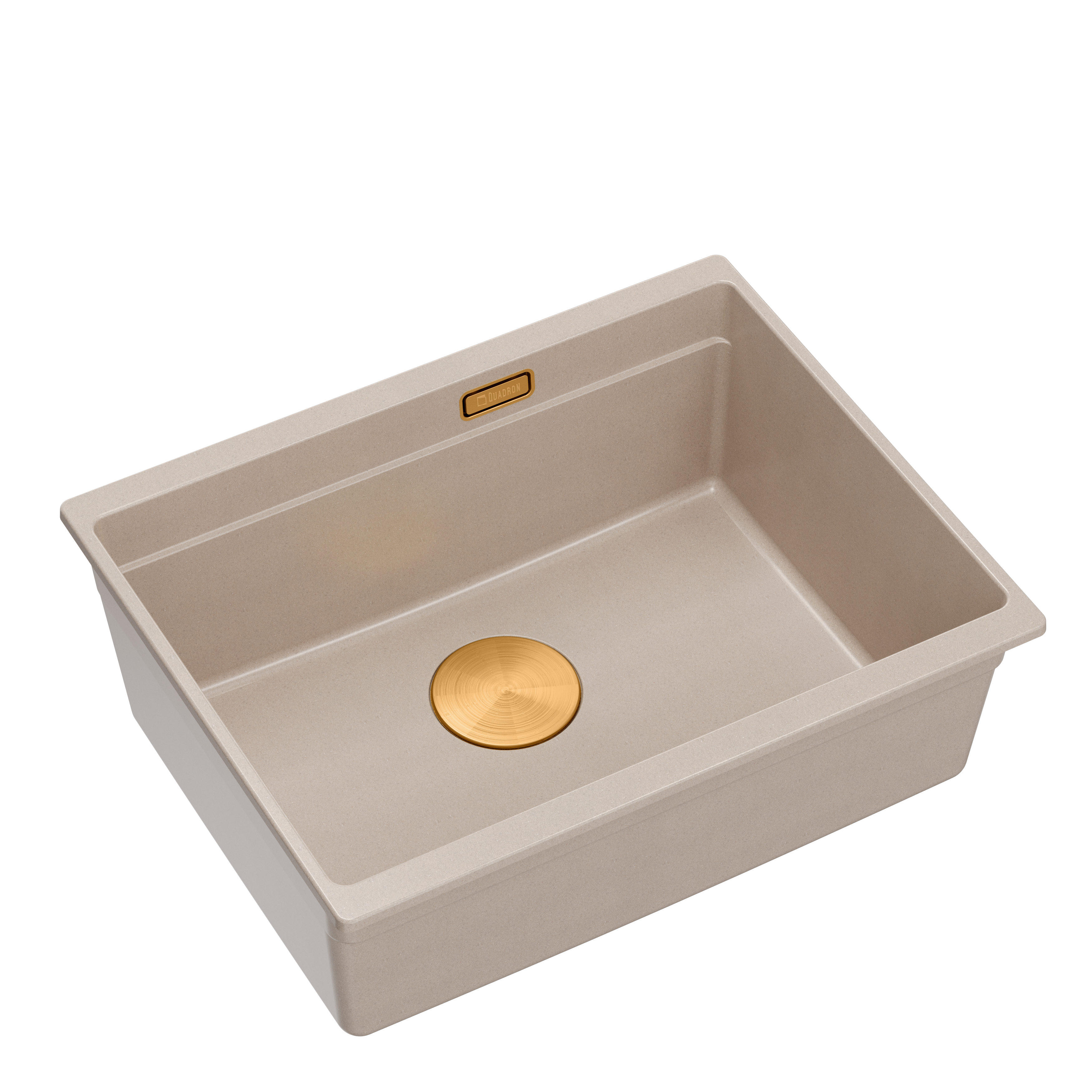 Zlewozmywak granitowy podwieszany beżowy Quadron Logan 100 Pearl Beige HQJ6045U2