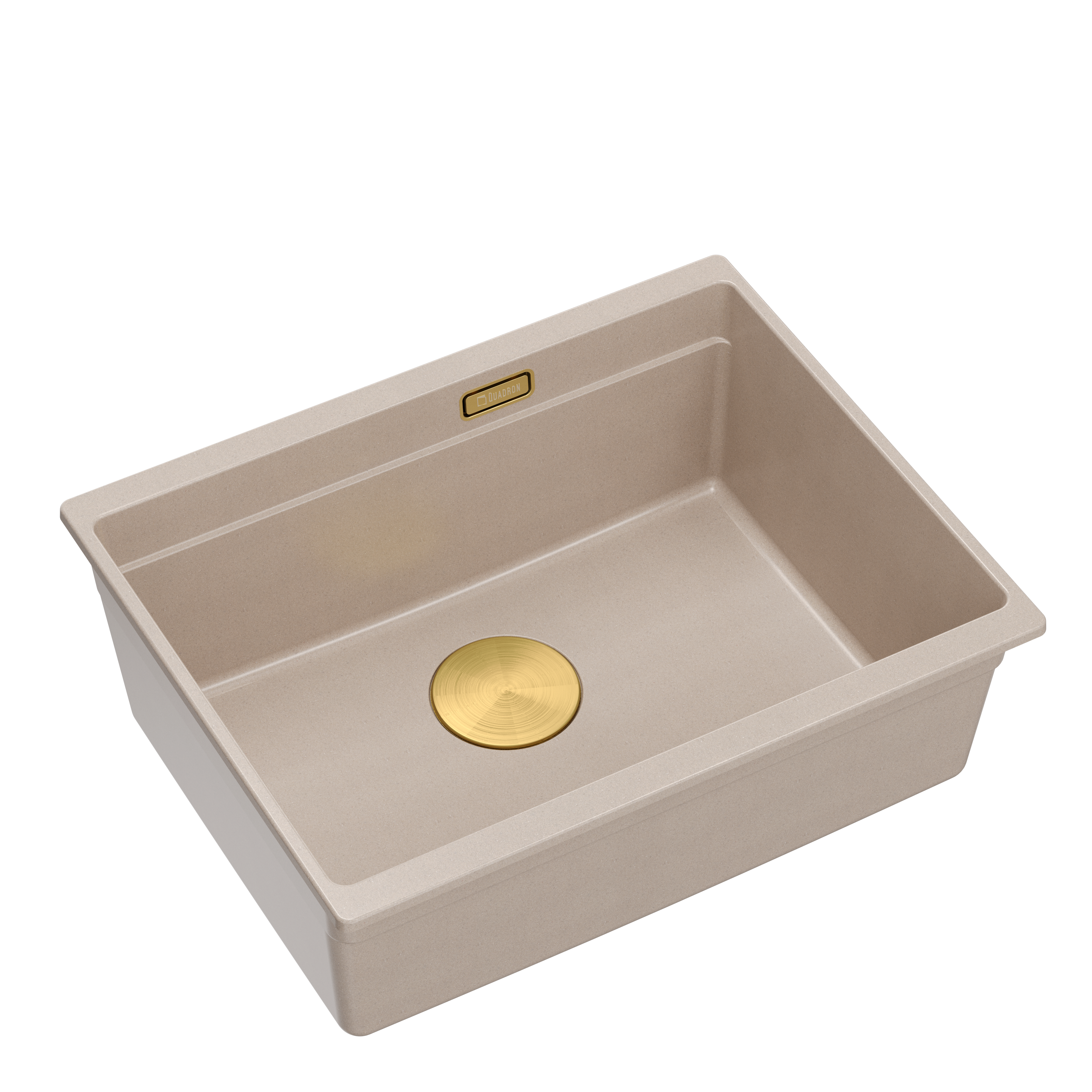 Zlewozmywak granitowy podwieszany beżowy Quadron Logan 100 Pearl Beige HQJ6045U2