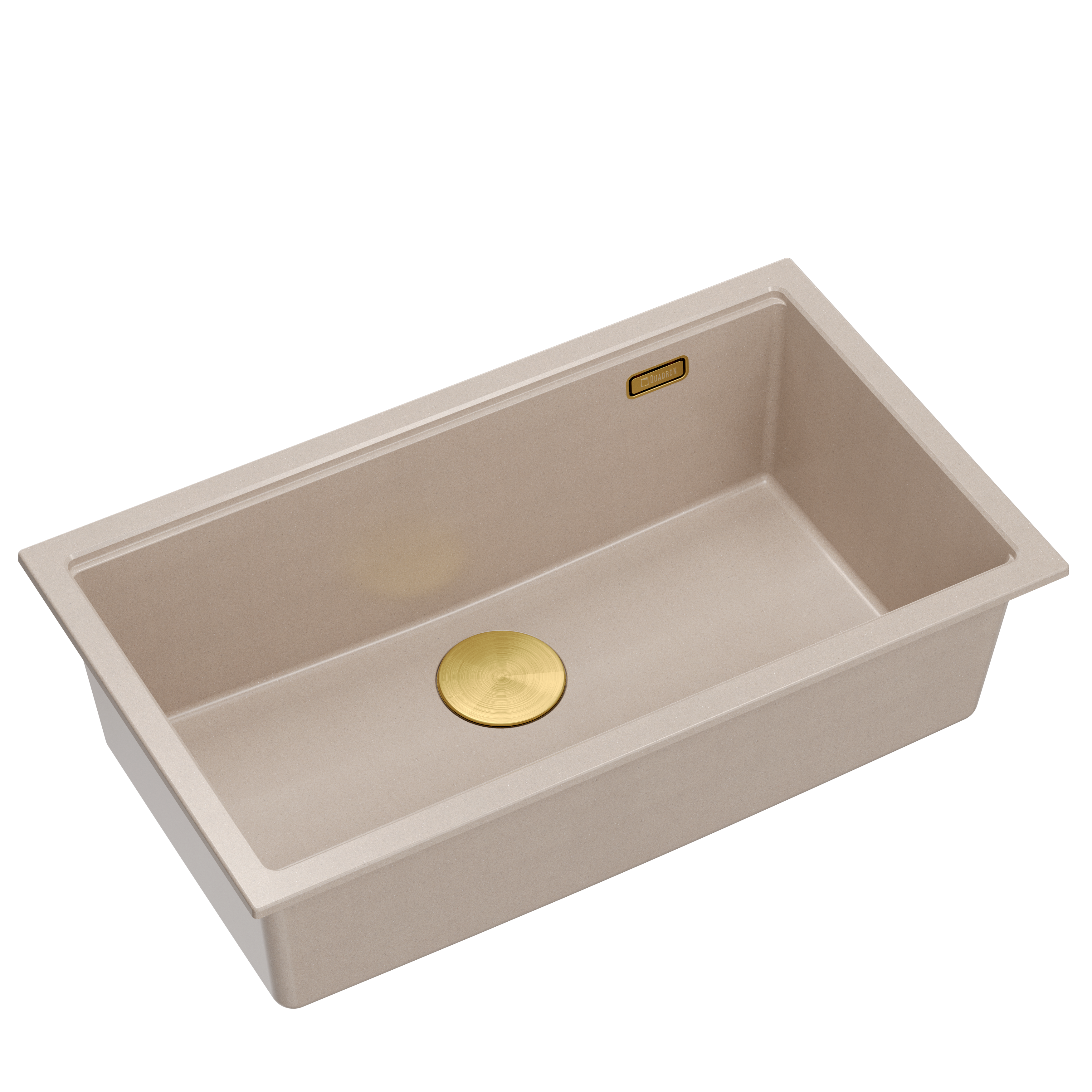 Zlewozmywak granitowy podwieszany beżowy Quadron Logan 110 Pearl Beige HQD7644U2