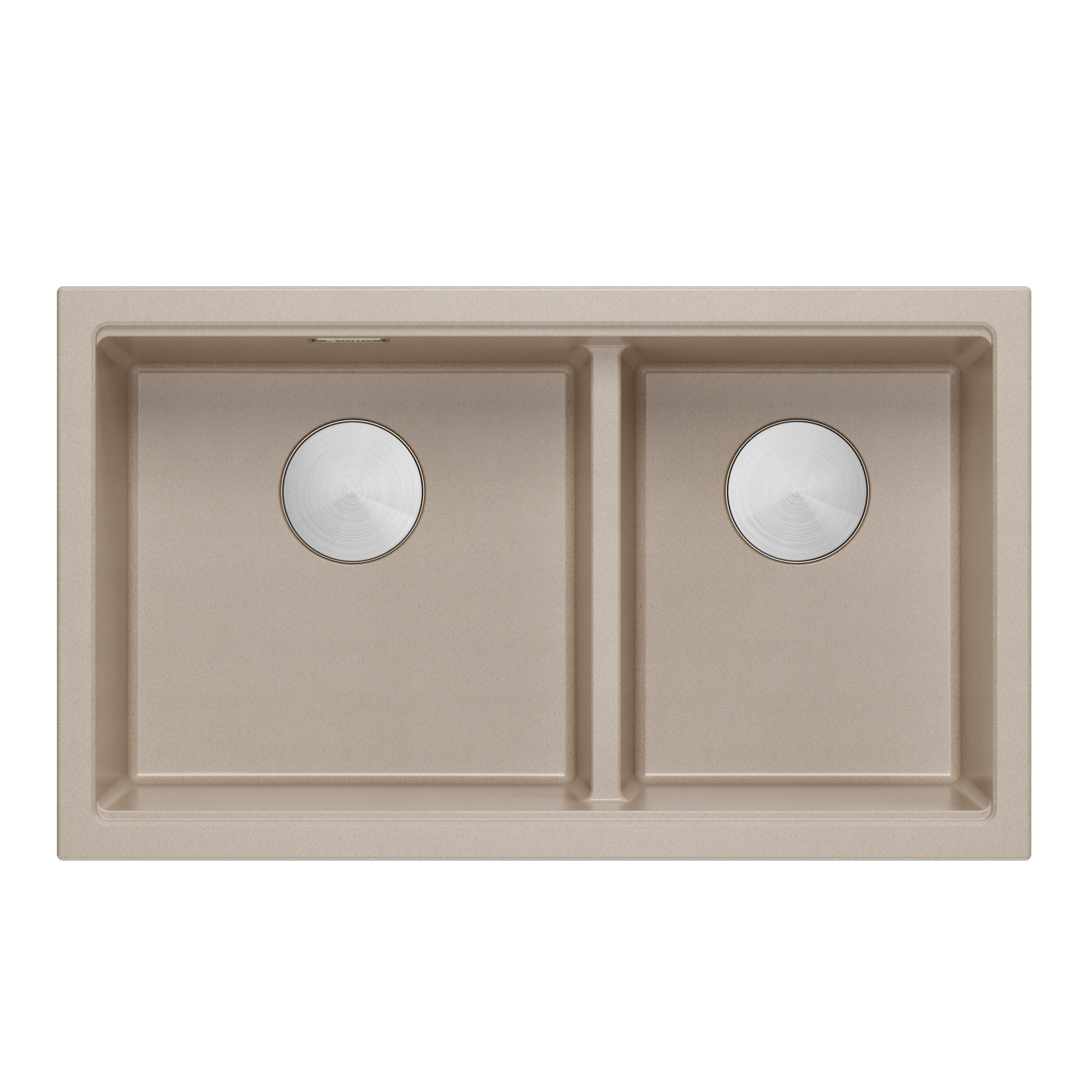 Zlewozmywak granitowy podwieszany beżowy dwukomorowy Quadron Logan 120 Pearl Beige HQL7645U2