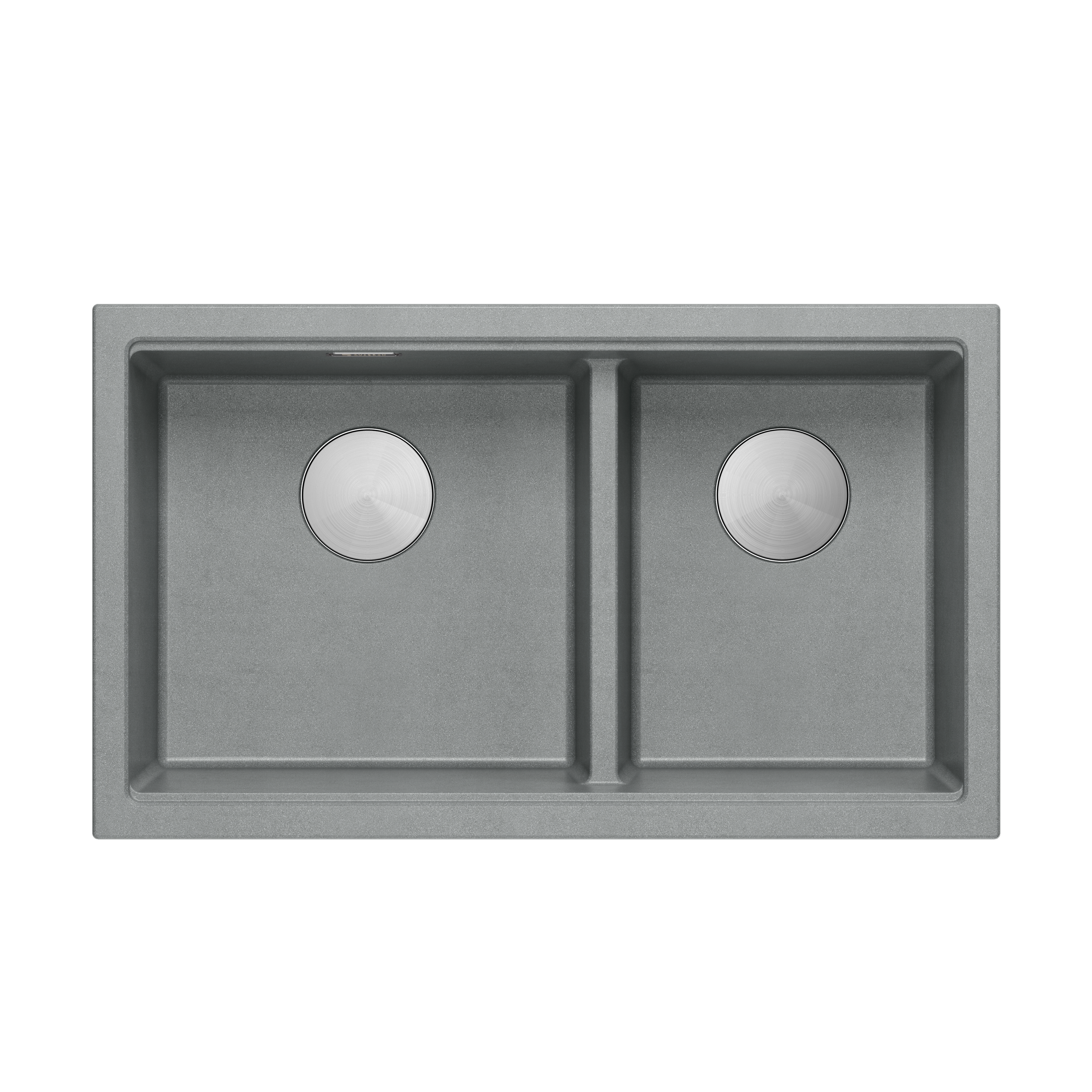 Zlewozmywak granitowy podwieszany szary dwukomorowy Quadron Logan 120 Silver Stone HQL7645U5