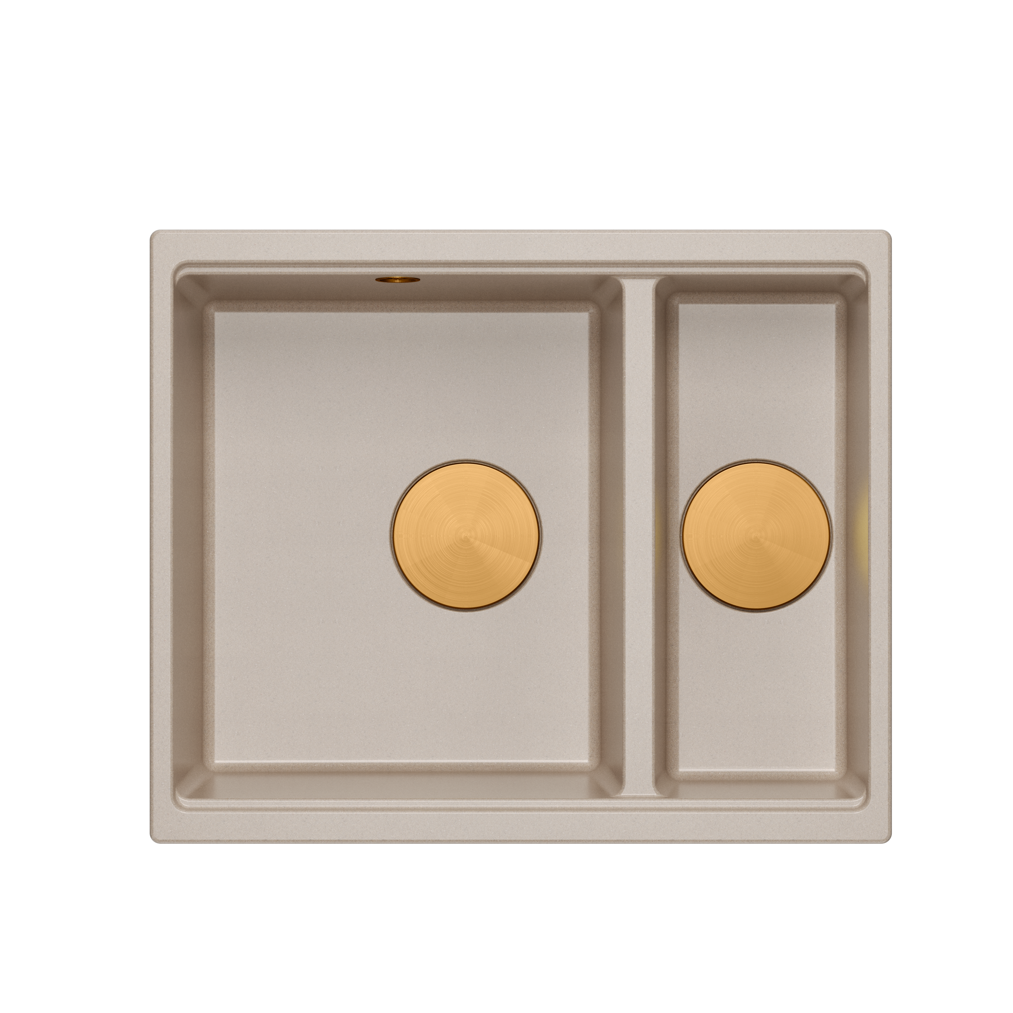 Zlewozmywak granitowy 1,5 komorowy wpuszczany beżowy Quadron Logan 150 Pearl Beige HCQL5646U2