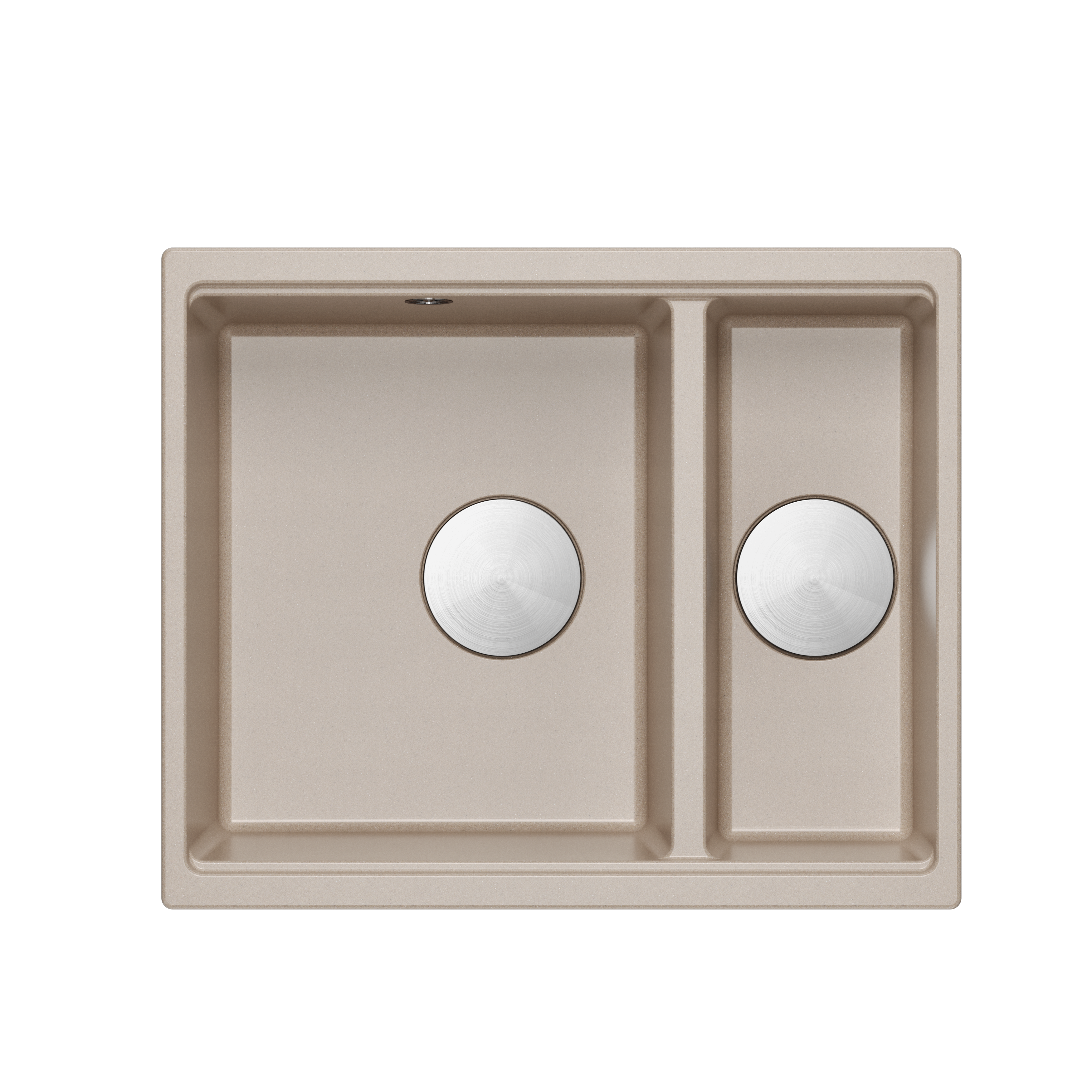 Zlewozmywak granitowy 1,5 komorowy podwieszany beżowy Quadron Logan 150 Pearl Beige HCQL5646U2