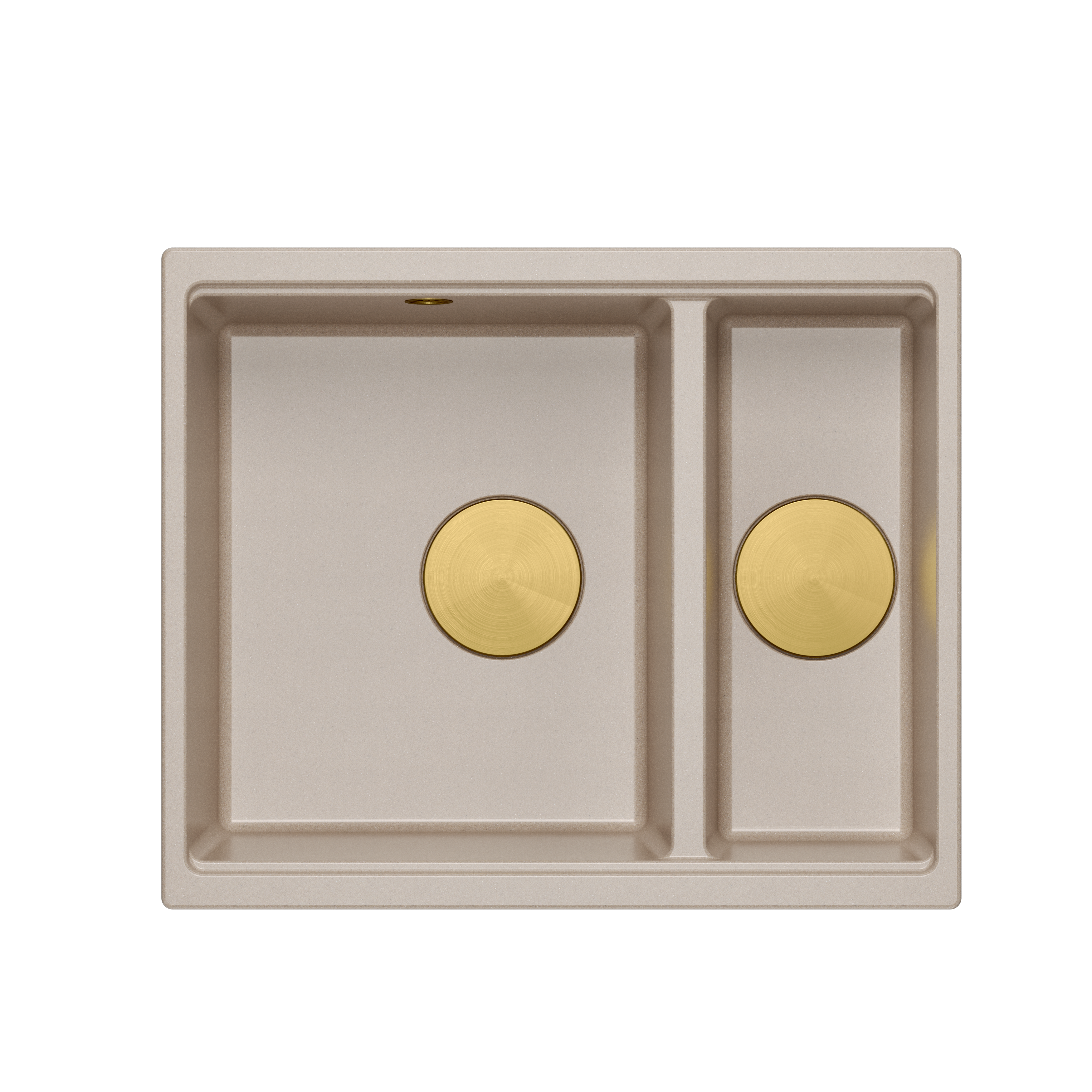 Zlewozmywak granitowy 1,5 komorowy podwieszany beżowy Quadron Logan 150 Pearl Beige HCQL5646U2