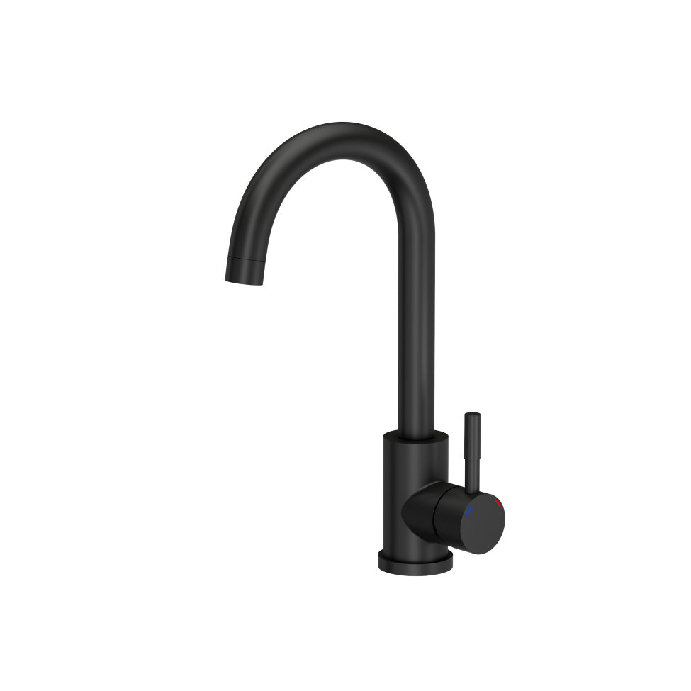 Zestaw zlewozmywak granitowy Quadron JOHNNY 111 GraniteQ czarny matowy z czarnym syfonem czarna bateria Kate akcesoria