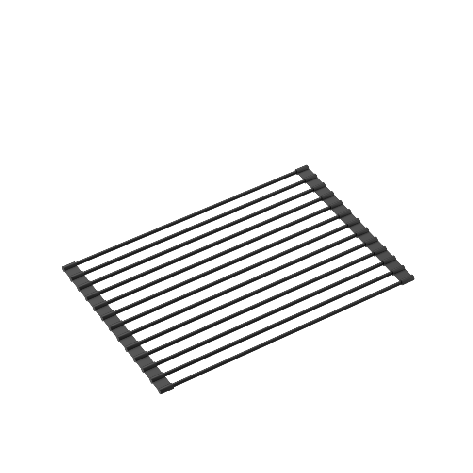 Zestaw zlewozmywak granitowy Quadron JOHNNY 111 GraniteQ czarny matowy z czarnym syfonem czarna bateria Kate akcesoria