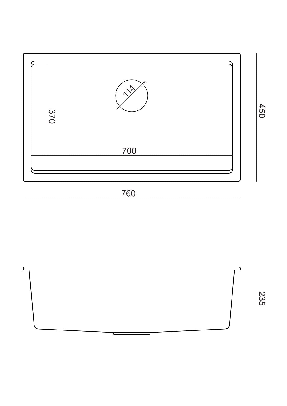 Zlewozmywak granitowy podwieszany beżowy Quadron Logan 110 Pearl Beige HQD7644U2