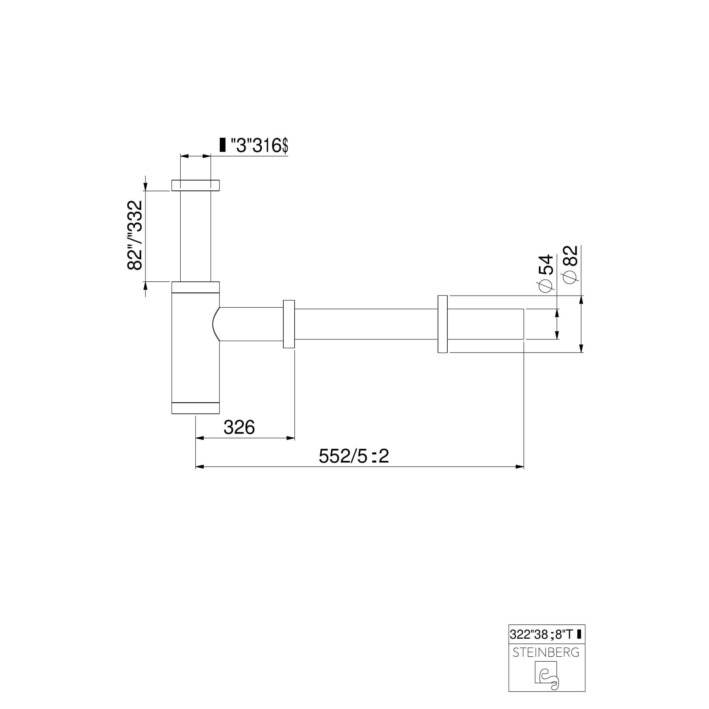 Syfon Steinberg 100 1696, bez korka