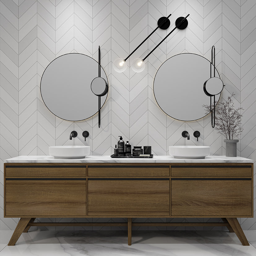 Bateria umywalkowa ścienna Steinberg Seria 100 1824 3, wylewka 245 mm