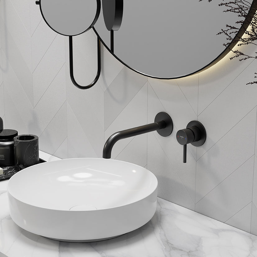 Bateria umywalkowa ścienna Steinberg Seria 100 1824 3, wylewka 245 mm