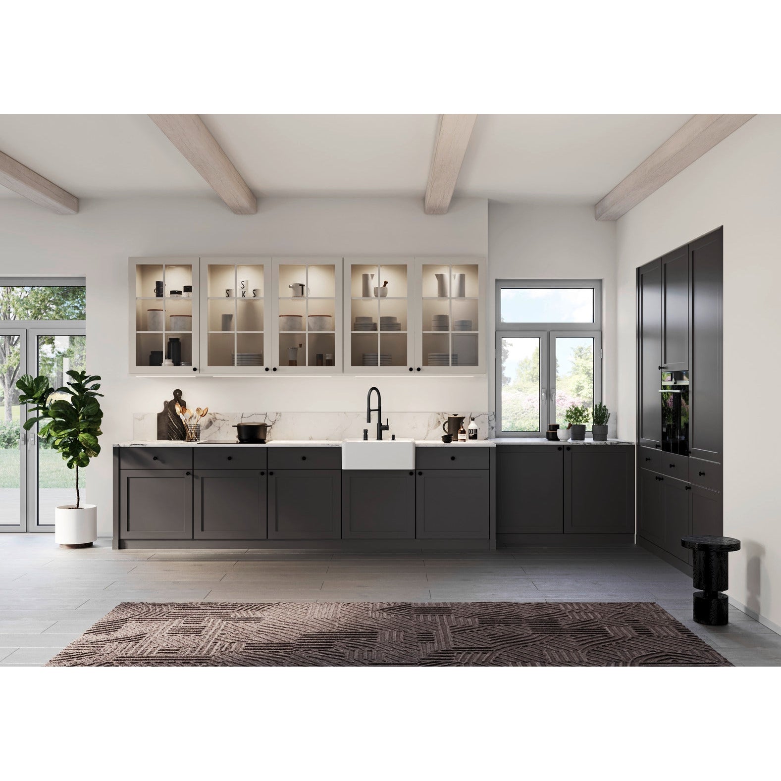 Zlewozmywak ceramiczny farmerski BLANCO Panor 60, dwa otwory