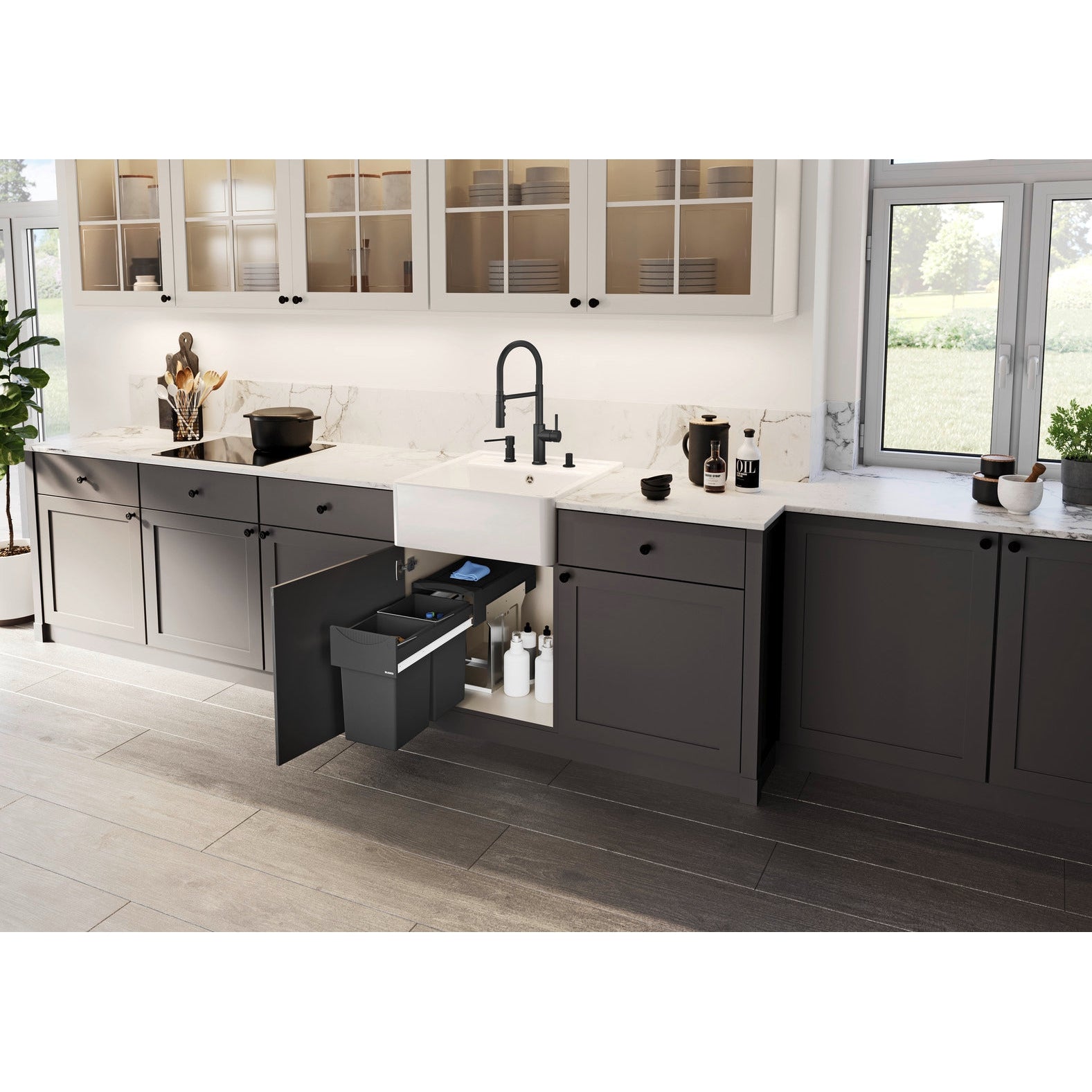 Zlewozmywak ceramiczny farmerski BLANCO Panor 60, dwa otwory