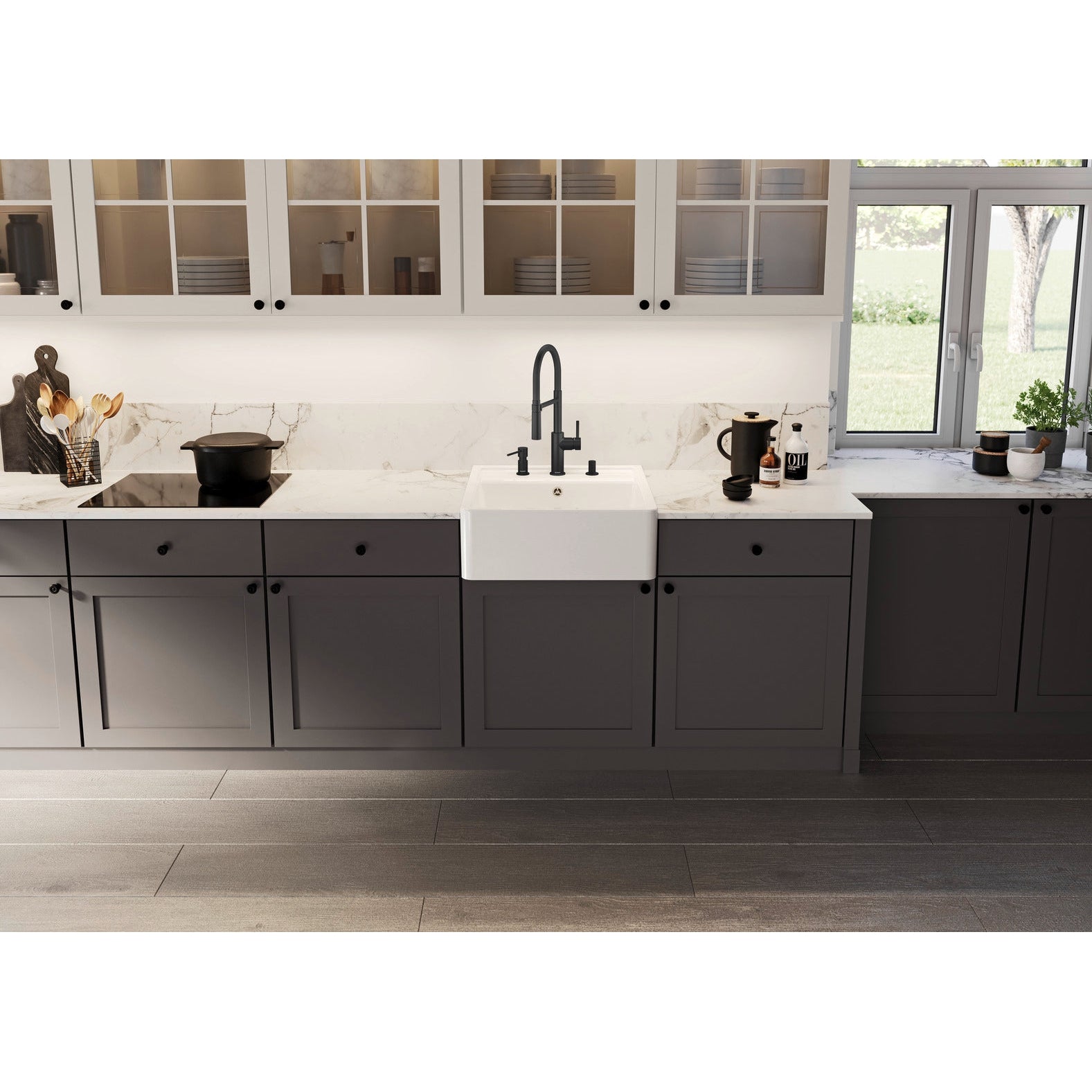 Zlewozmywak ceramiczny farmerski BLANCO Panor 60, dwa otwory