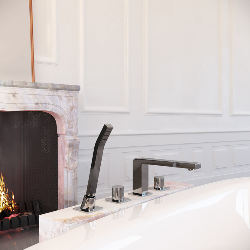 Bateria wannowa 4-otworowa Steinberg Seria 120 2400 1 / 2402 1, wylewka 155 / 205 mm