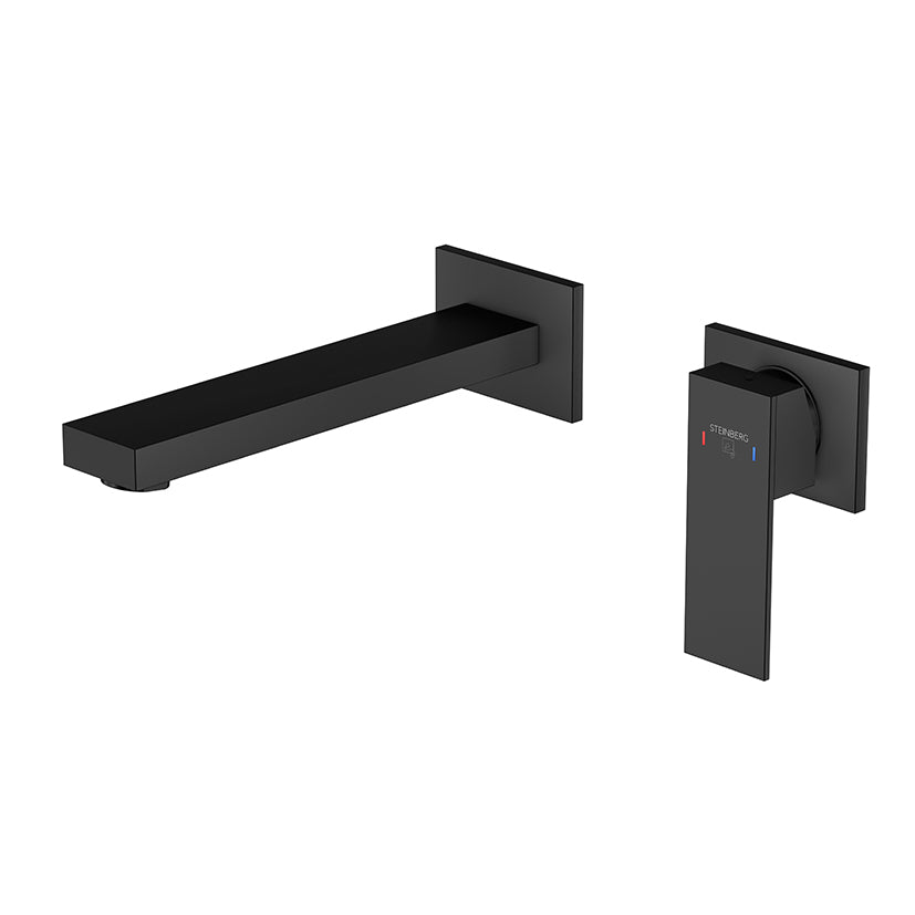 Bateria umywalkowa ścienna Steinberg Seria 160 1804 3 / 1814 3 / 1824 3, wylewka 175 / 200 / 250 mm