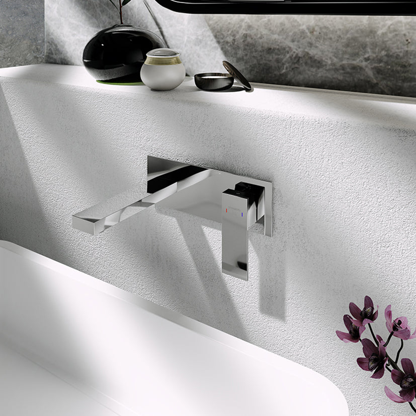 Bateria umywalkowa ścienna Steinberg Seria 160 1852 / 1856 / 1860, wylewka 170/200/150 mm