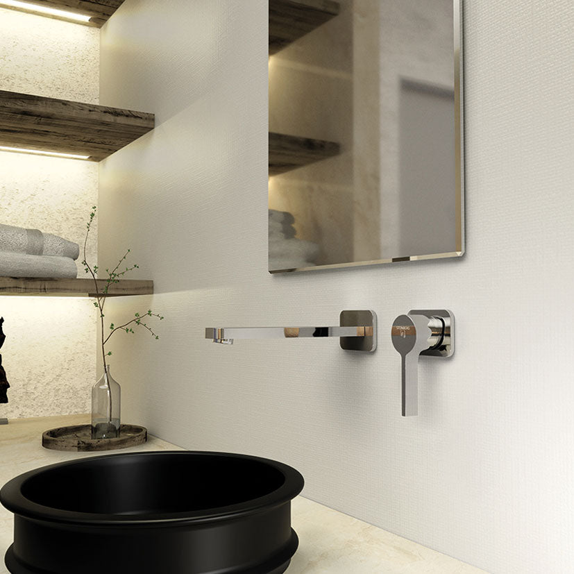 Bateria umywalkowa ścienna Steinberg Seria 230 1800 / 1815 / 1820, wylewka 175/205/250 mm