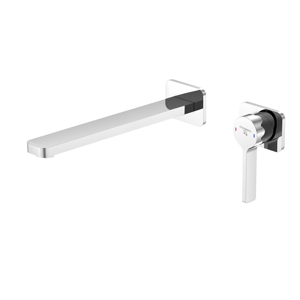 Bateria umywalkowa ścienna Steinberg Seria 230 1804 3 / 1814 3 / 1824 3, wylewka 175 / 205 / 250 mm