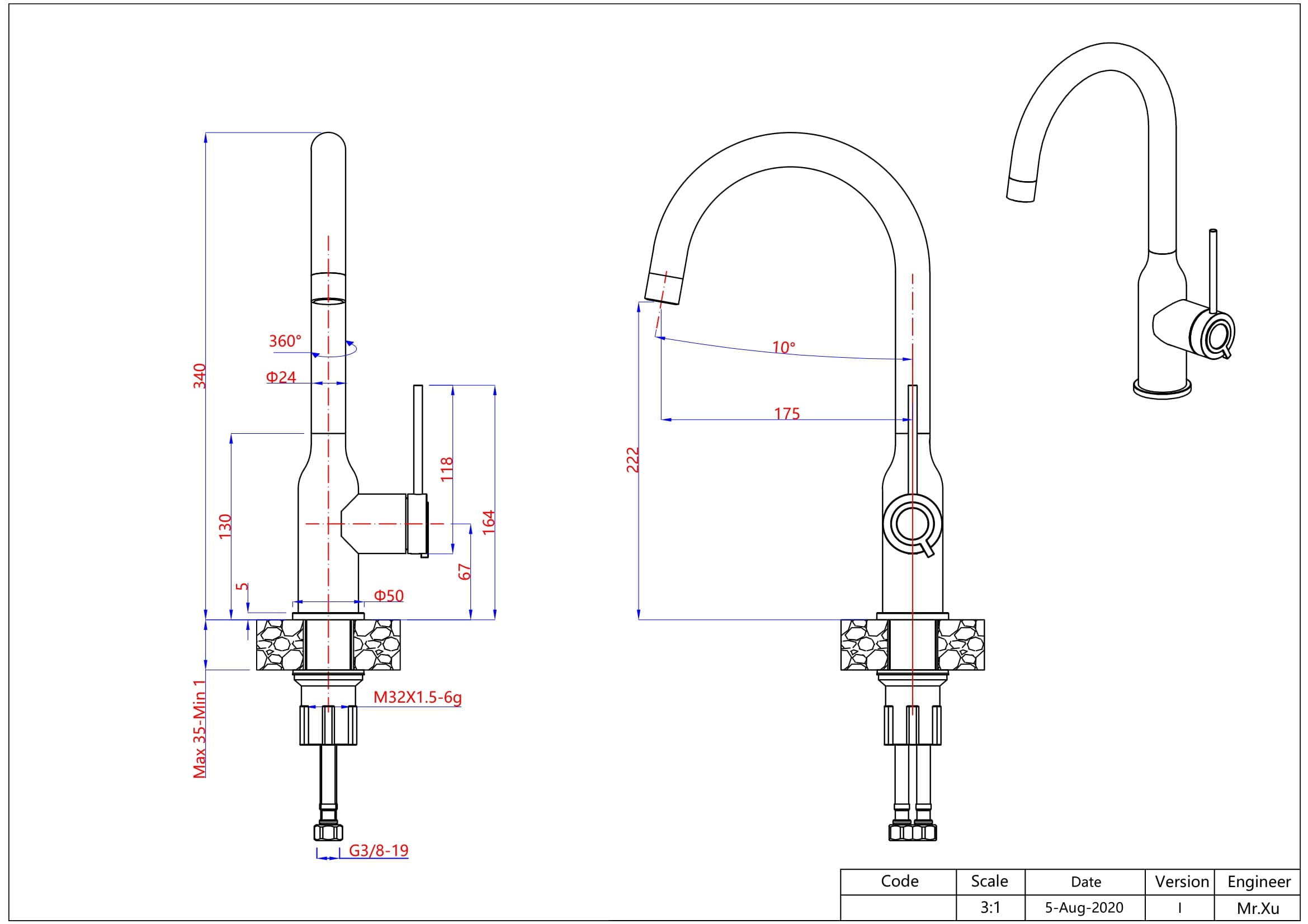 Bateria kuchenna Quadron INGRID Q LINE SteelQ Nano PVD