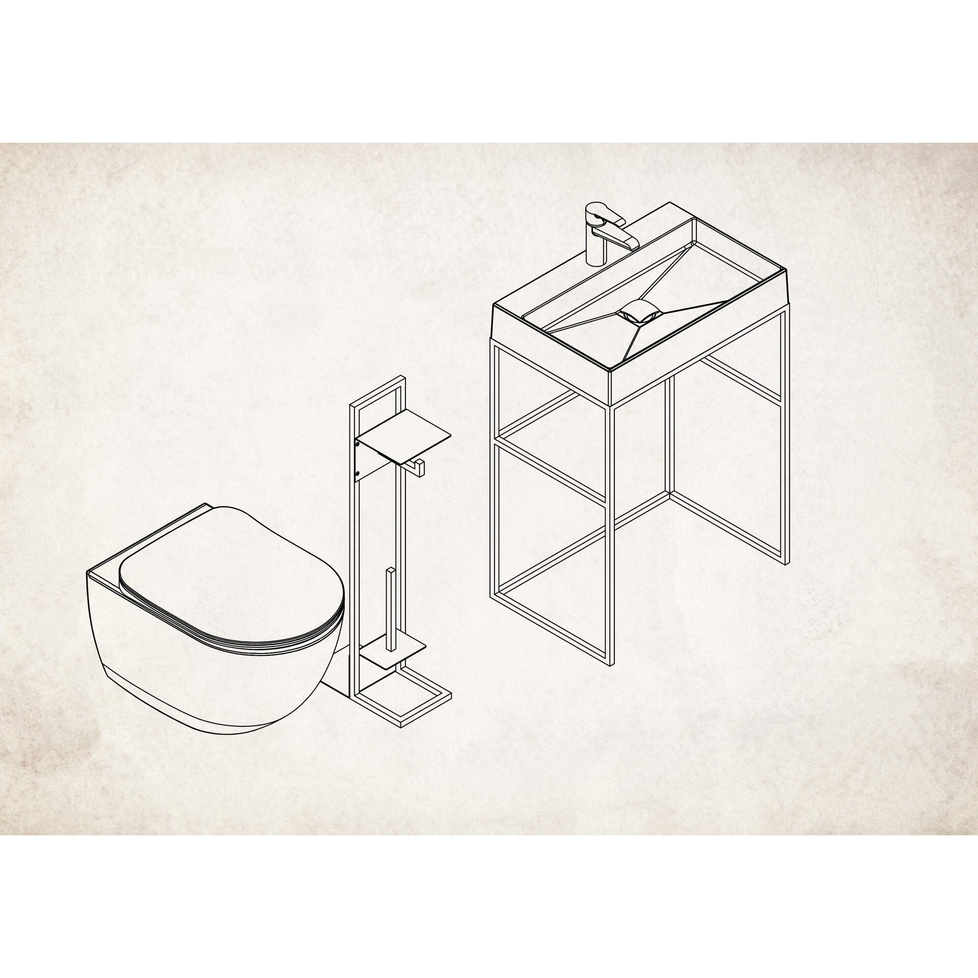 Stojak na papier z półką Deante Mokko ADM_N242 5
