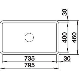 Zlewozmywak ceramiczny farmerski BLANCO Villae Farmhouse Single