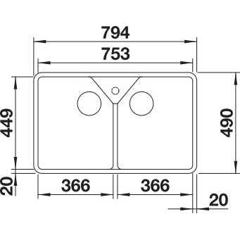Zlewozmywak ceramiczny farmerski BLANCO Villae Farmhouse Double