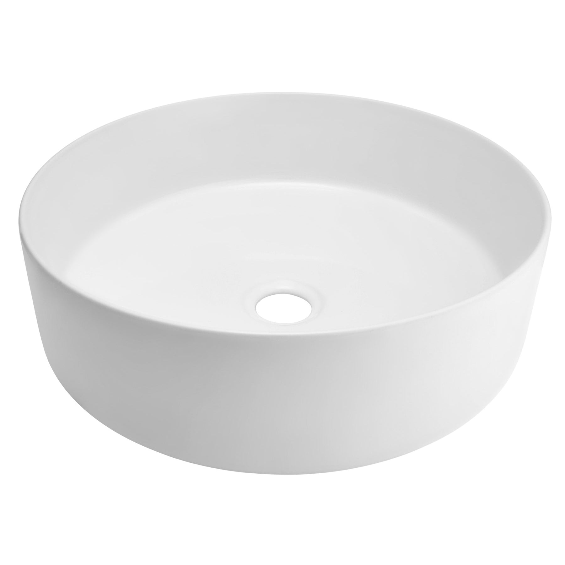 Wolnostojąca umywalka nablatowa Corsan 649940 okrągła biała 40,5 x 40,5 x 13 cm - Frapeti
