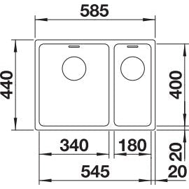 Zlewozmywak BLANCO Andano 340/180-IF