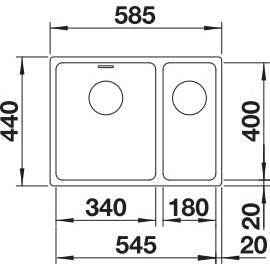 Zlewozmywak BLANCO Andano 340/180-U