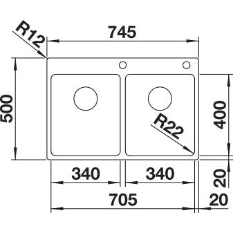 Zlewozmywak BLANCO Andano 340/340-IF/A z korkiem automatycznym
