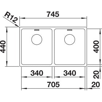 Zlewozmywak BLANCO Andano 340/340-IF