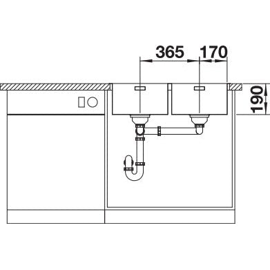 Zlewozmywak BLANCO Andano 340/340-IF