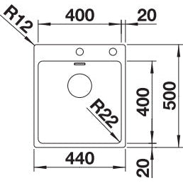 Zlewozmywak BLANCO Andano 400-IF/A z korkiem automatycznym