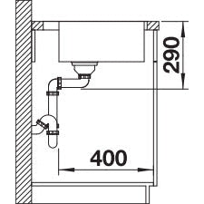 Zlewozmywak BLANCO Andano 400-IF/A z korkiem automatycznym