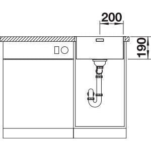 Zlewozmywak BLANCO Andano 400-IF/A z korkiem automatycznym