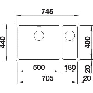 Zlewozmywak BLANCO Andano 500/180-U