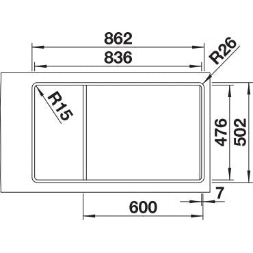 Zlewozmywak BLANCO Andano XL 6 S-IF Compact z korkiem automatycznym