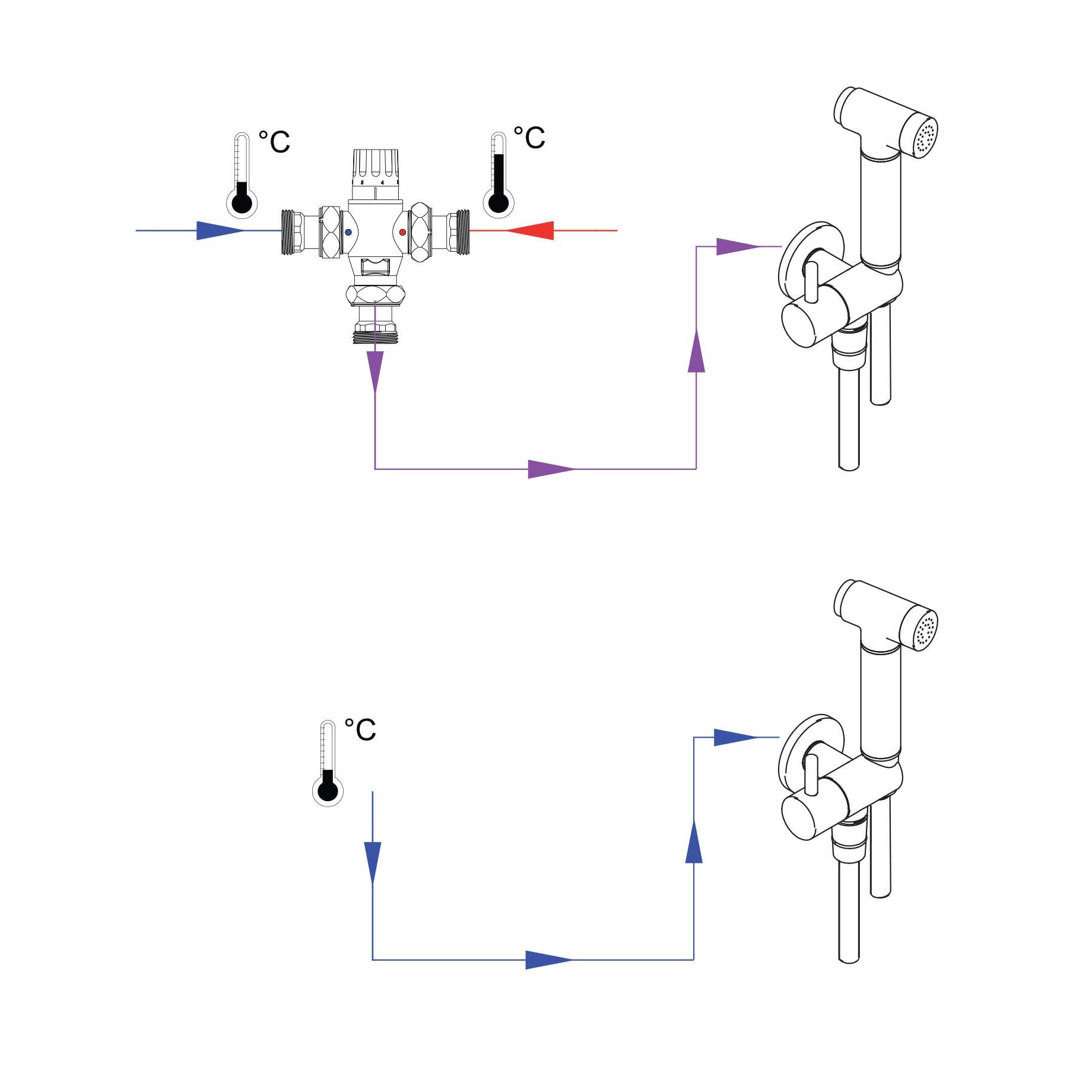 Zestaw bidetta punktowy z przyłączem kątowym - uchwyt na słuchawkę Deante Bidetta ANW_N51B 3