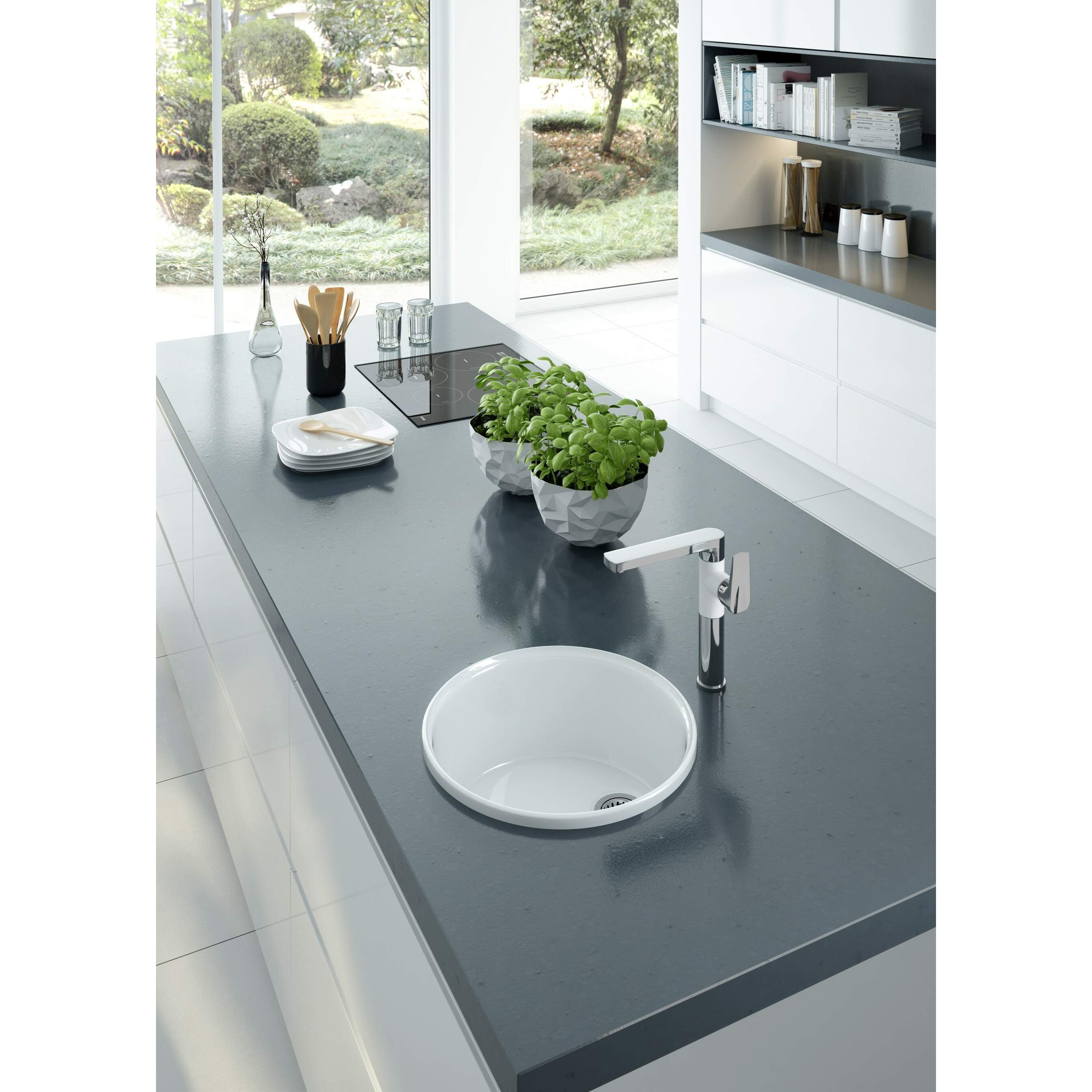 Zlewozmywak ceramiczny 1-komorowy Deante Lusitano ZCL_680N 3