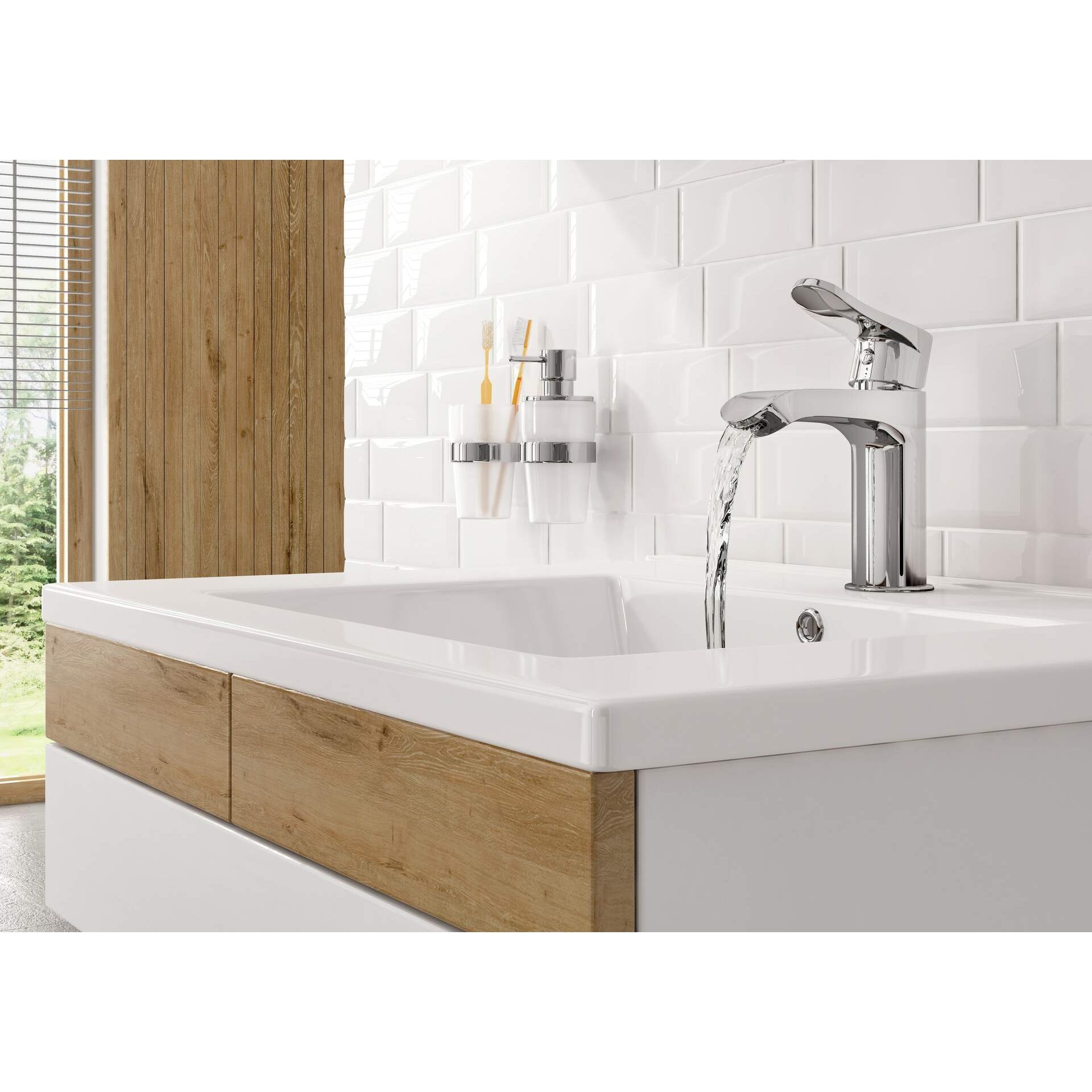 Umywalka ceramiczna wpuszczana w blat - 60 cm Deante Floks CDI_6U6M 2