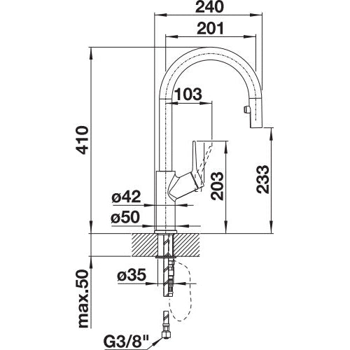 Bateria BLANCO CARENA-S Vario Silgranit-Look Alumetalik/Chrom