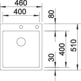 Zlewozmywak BLANCO Claron 400-IF/A z korkiem automatycznym
