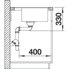 Zlewozmywak BLANCO DALAGO 45-F, Silgranit PuraDur, z korkiem automatycznym