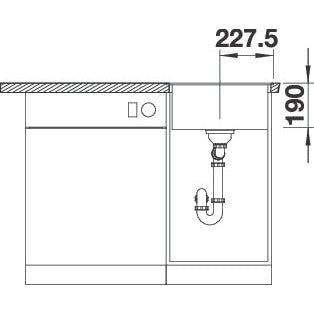Zlewozmywak BLANCO DALAGO 45-F, Silgranit PuraDur, z korkiem automatycznym