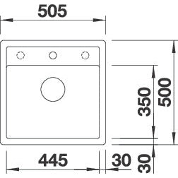 Zlewozmywak BLANCO DALAGO 5-F, Silgranit PuraDur, z korkiem automatycznym