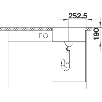 Zlewozmywak BLANCO DALAGO 5-F, Silgranit PuraDur, z korkiem automatycznym