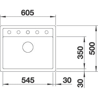 Zlewozmywak BLANCO DALAGO 6-F, Silgranit PuraDur, z korkiem automatycznym