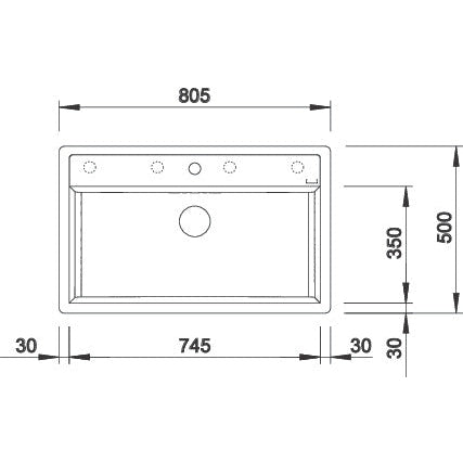 Zlewozmywak BLANCO DALAGO 8-F, Silgranit PuraDur, z korkiem automatycznym