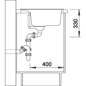 Zlewozmywak BLANCO DALAGO 8-F, Silgranit PuraDur, z korkiem automatycznym