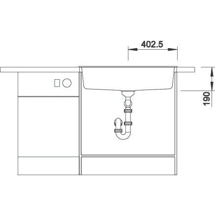 Zlewozmywak BLANCO DALAGO 8-F, Silgranit PuraDur, z korkiem automatycznym